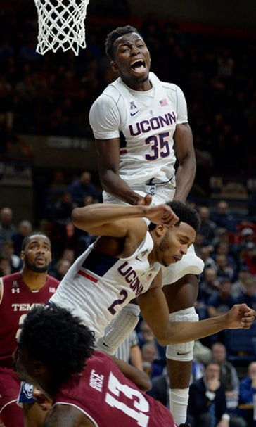 Facey scores 23 to lead UConn over Temple 73-59 (Jan 11, 2017)